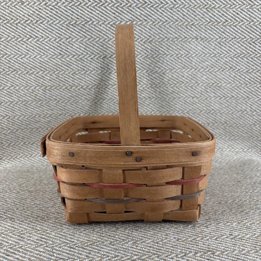 LONGABERGER Basket 1987  7x7 Signed Berry